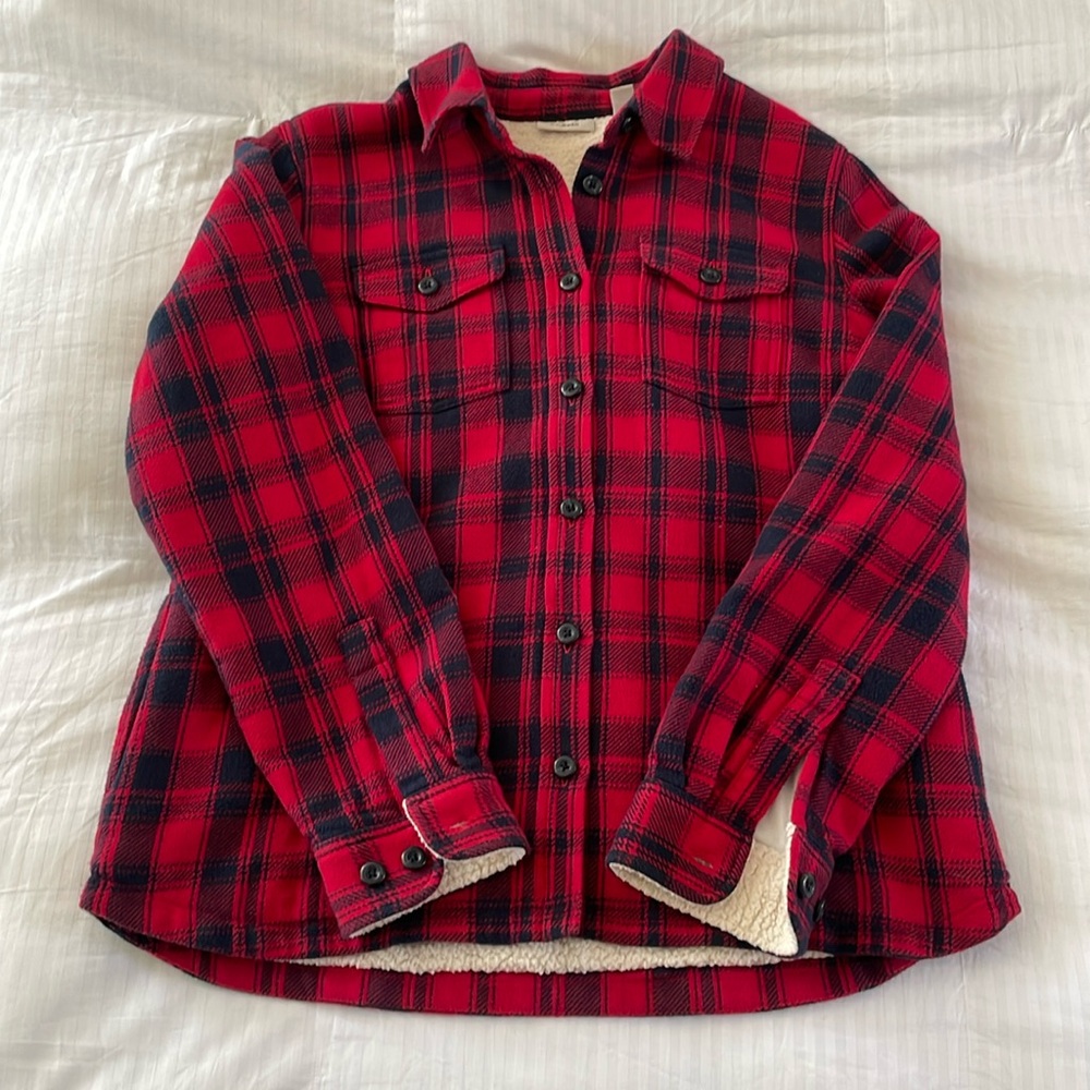 L.L. Bean fleece lined flannel jacket